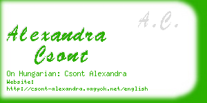 alexandra csont business card